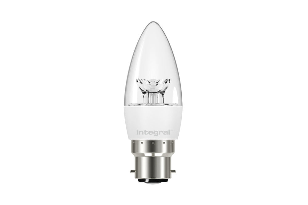 CANDLE BULB B22 500LM 5.4W 5000K NON-DIMM 280 BEAM CLEAR INTEGRAL