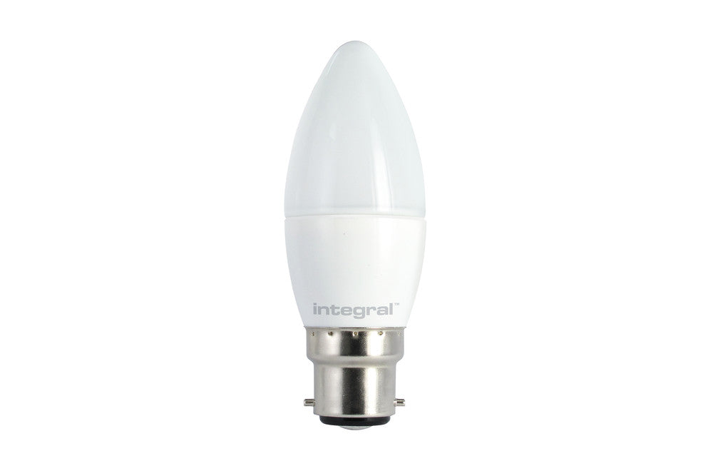 CANDLE BULB B22 500LM 5.5W 5000K NON-DIMM 280 BEAM FROSTED INTEGRAL