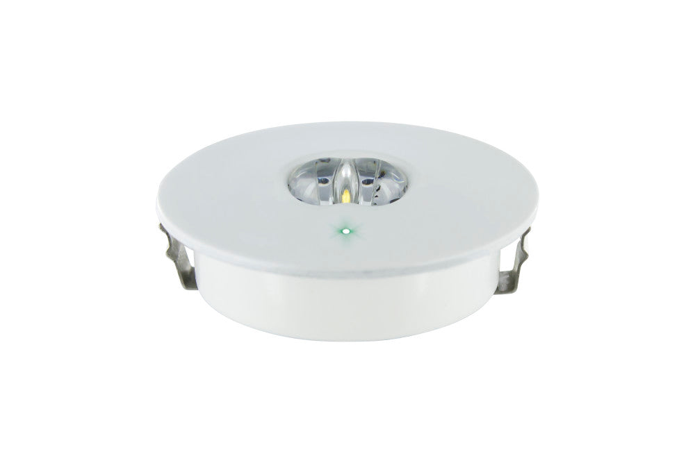 COMPACT EMERGENCY DOWNLIGHT 34MM CUTOUT IP20 180LM 1W 4000K 3HR NON-MAINTAINED CORRIDOR MANUAL INTEGRAL