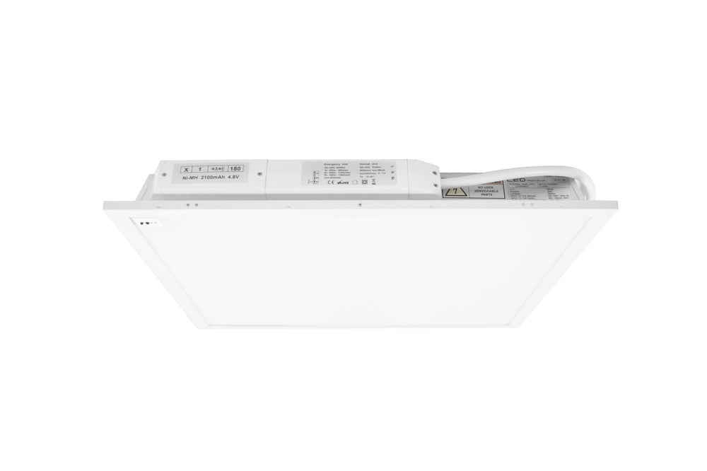 COMPACT HIGH PERFORMANCE+ PANEL EMERGENCY 3HR 600X600 IP40 4600LM 33W 4000K NON-DIMM 139LM/W BACKLIT INTEGRAL