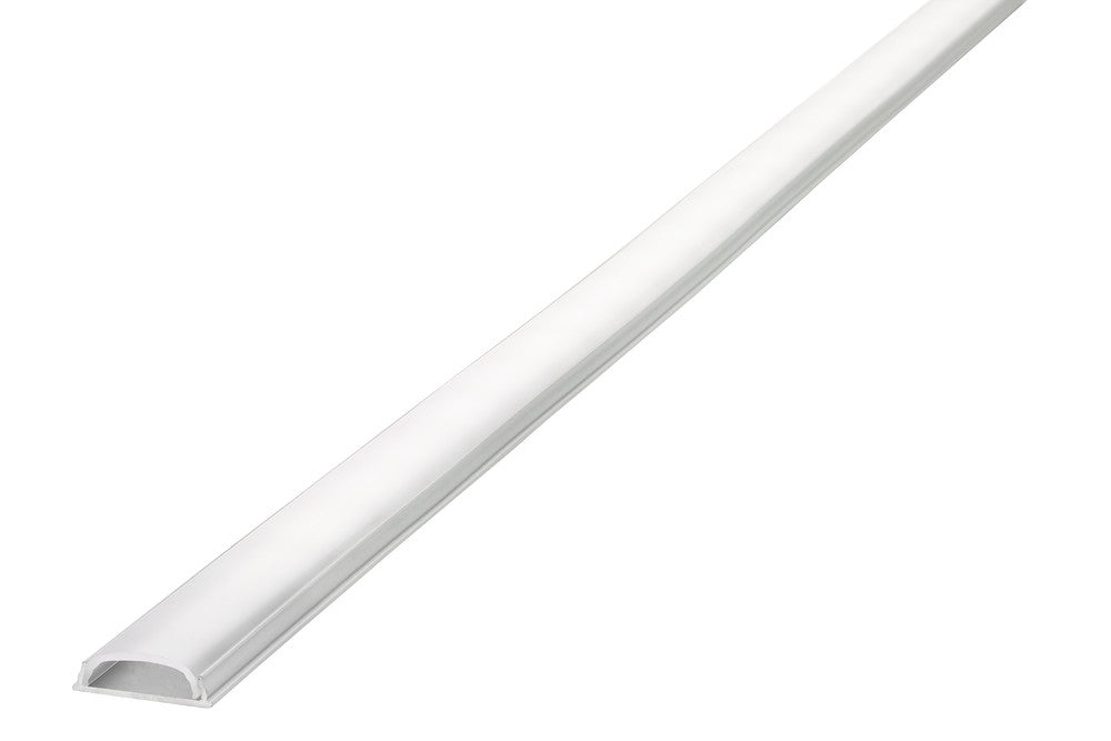 PROFILE ALUMINIUM BENDABLE SURFACE MOUNT 1M FROSTED DIFFUSER 18 X 5.7MM FOR IP33 12MM WIDTH STRIP INCLUDE 2 ENDCAPS AND 2 MOUNTING BRACKETS INTEGRAL
