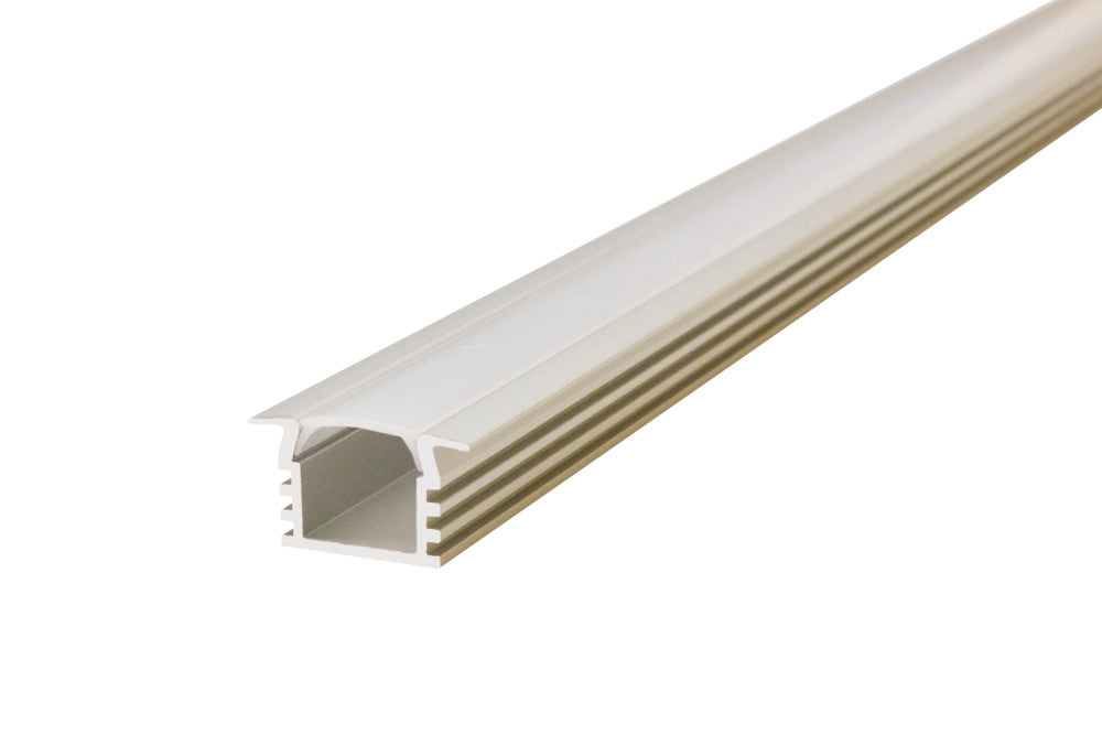 PROFILE ALUMINIUM RECESSED 2M FROSTED DIFFUSER FOR IP65 10MM WIDTH STRIP INTEGRAL