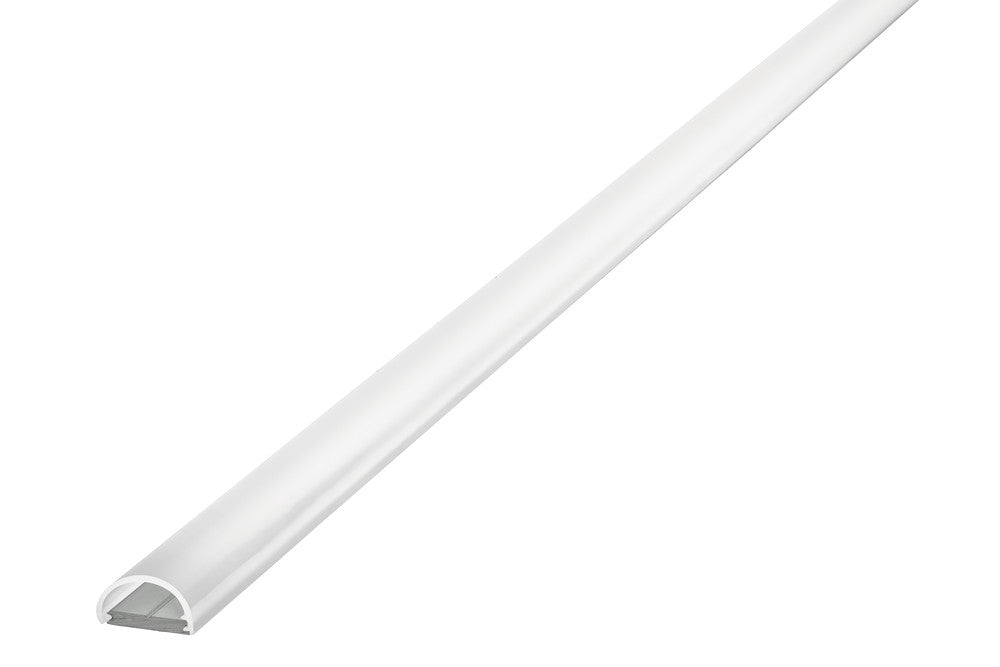 PROFILE ALUMINIUM SURFACE MOUNT 1M FROSTED DIFFUSER 13.8 X 8MM FOR IP65 10MM WIDTH STRIP INCLUDE 2 ENDCAPS INTEGRAL