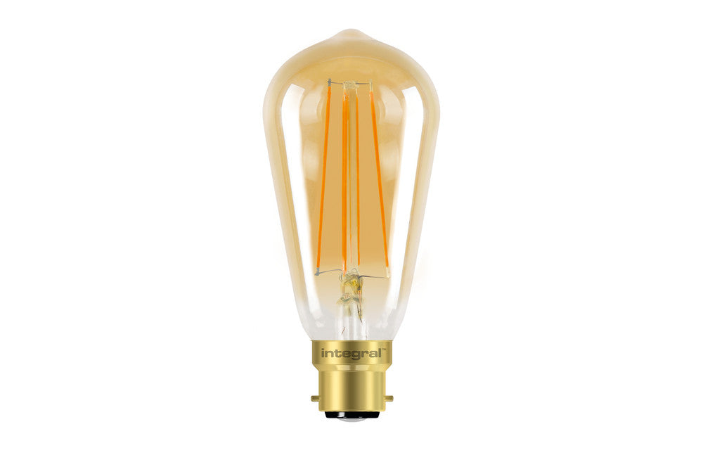 SUNSET ST64 BULB B22 380LM 5W 1800K DIMMABLE 300 BEAM AMBER INTEGRAL