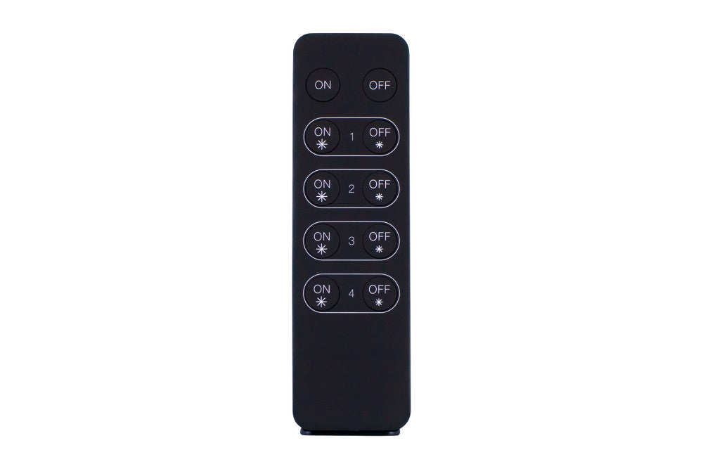 RF HANDHELD REMOTE SINGLE COLOUR 4 ZONE 3V 1xCR2025 BATTERY BLACK FOR ILRC014 RECEIVER
