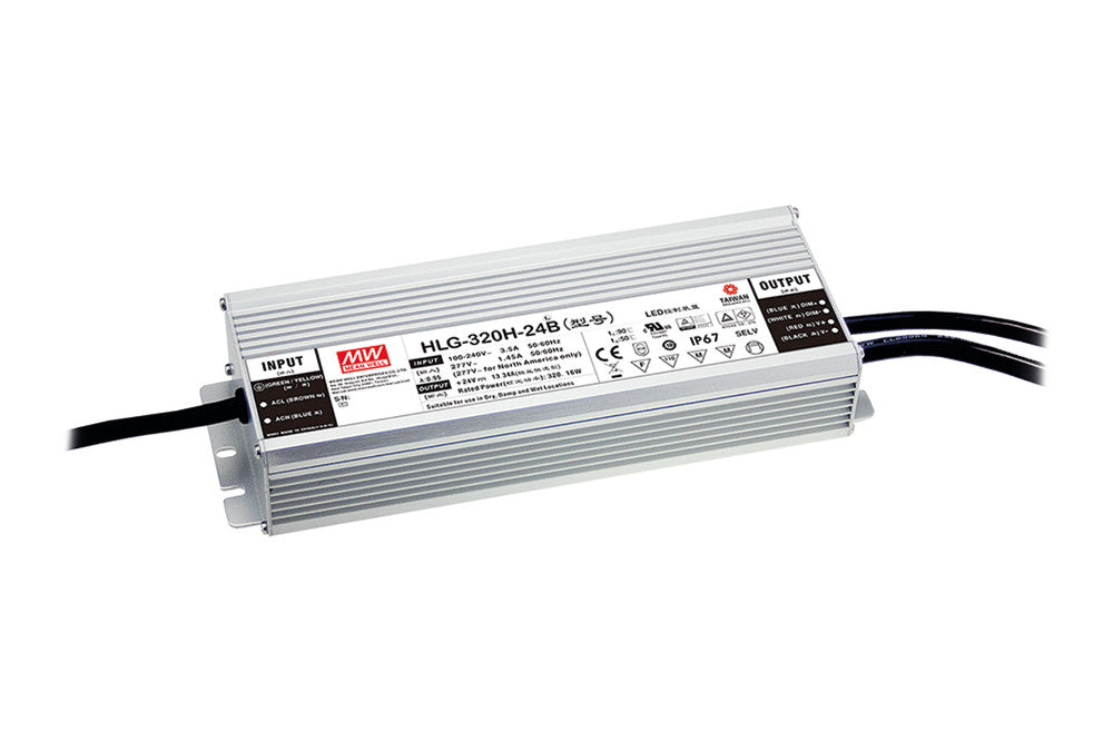CONSTANT VOLTAGE DRIVER 320W 48VDC IP67 3 in 1 DIMMING 1-10V, 10V PWM SIGNAL AND RESISTANCE 90-305V INPUT 20W MIN LOAD