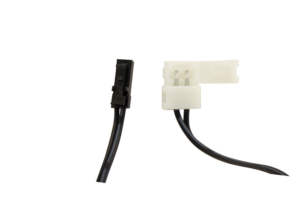 12V 2M DRIVER TO STRIP CONNECTOR LEAD 2PIN 2.54MM BLACK CLIP TO SNAP ON 8MM SINGLE COLOUR STRIP CONNECTOR 3A MAX
