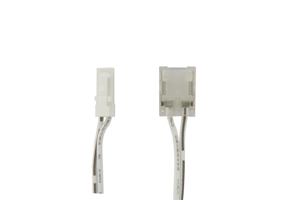 24V 2M DRIVER TO STRIP CONNECTOR LEAD 2PIN 2.54MM WHITE CLIP TO CRIMP ON 10MM SINGLE COLOUR STRIP CONNECTOR 3A MAX