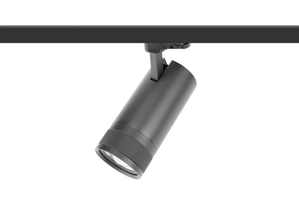 FOCUSPRO 32W BLACK LED SPOT LIGHT NON-DIMMABLE ZOOMABLE BEAM ANGLE 16-42 DEG TRACK MOUNTED 3 CIRCUIT 3000K 182MM CRI90 1958LM 80LM/W 220-240V