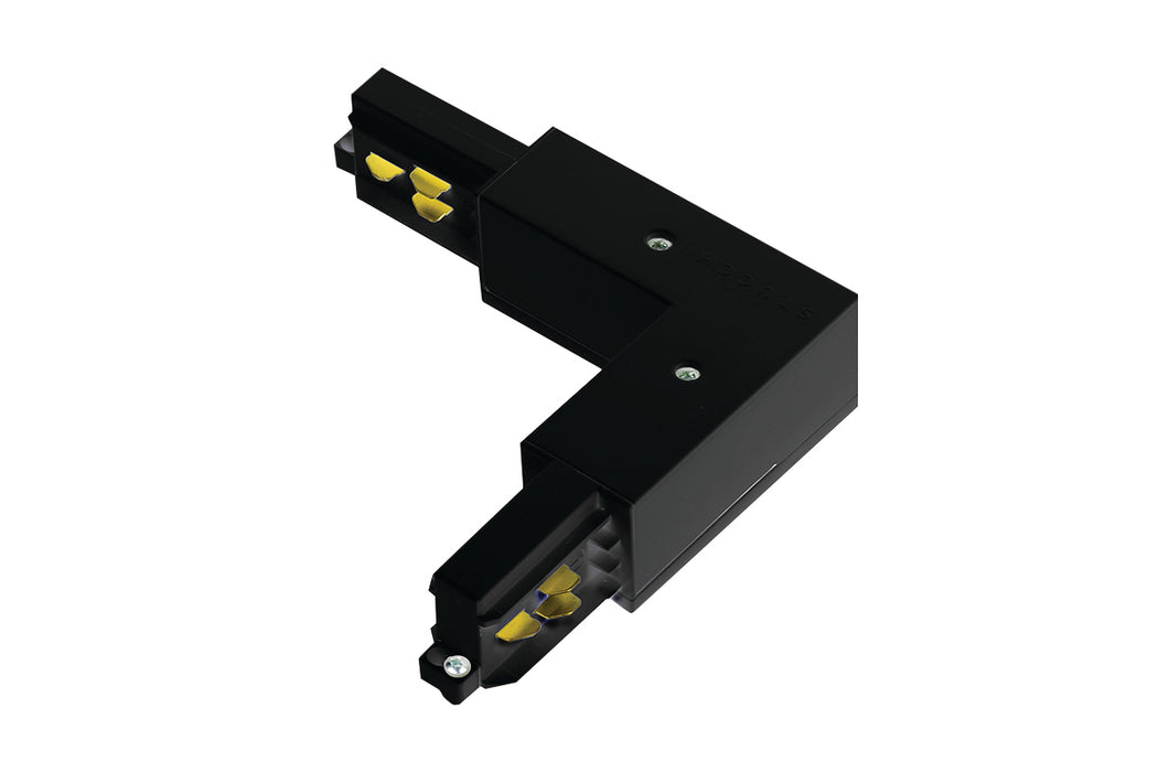 BLACK CORNER CONNECTOR FOR STANDARD-RECESSED-TRIMLESS STUCCHI 3 CIRCUIT 230V ONETRACK POLARITY INTERNAL EARTHING EXTERNAL